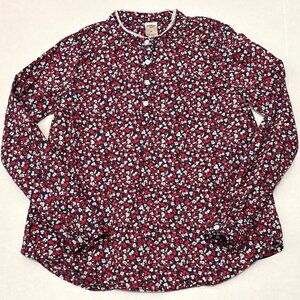 Oshkosh Red/Navy Floral Button Blouse